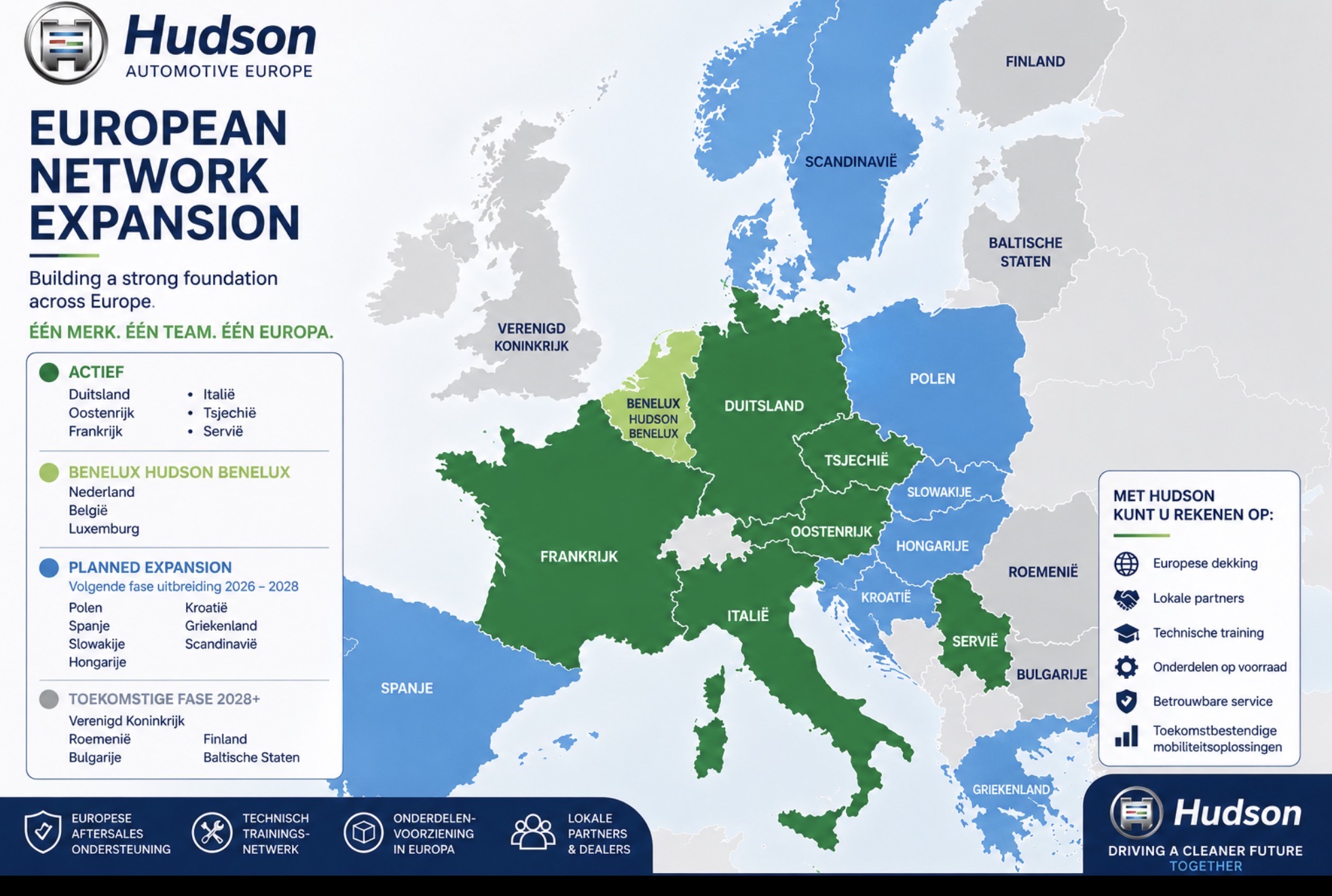 Hudson dealernetwerk Benelux